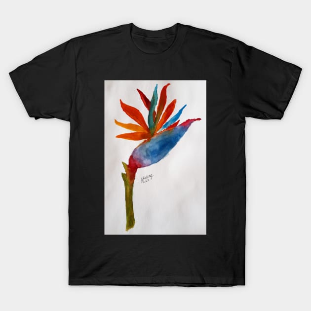 Bird of Paradise Painting T-Shirt by jhsells98